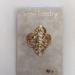 Gold over silver ring.